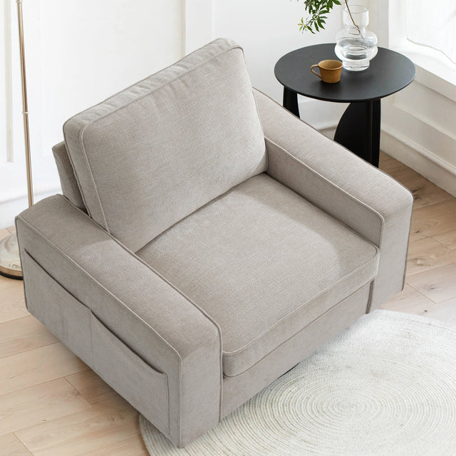 Coosleephome 360 degree Oversized Swivel Accent Chair Armchair for Living Room