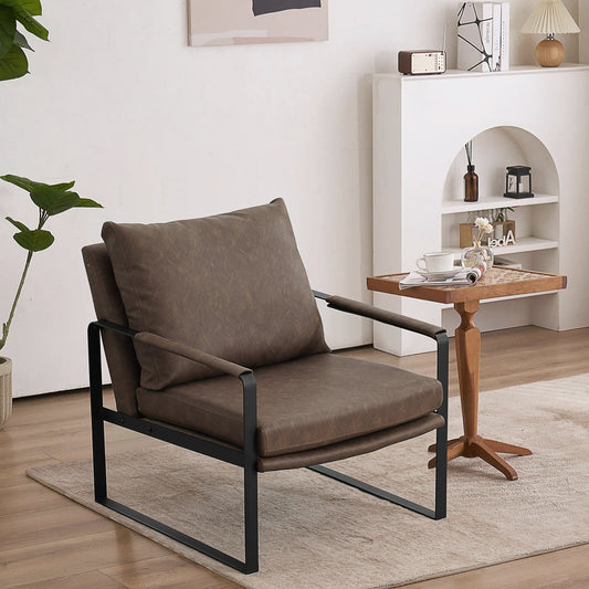 Mid-Century Modern Accent Chair with Comfortable Cushion