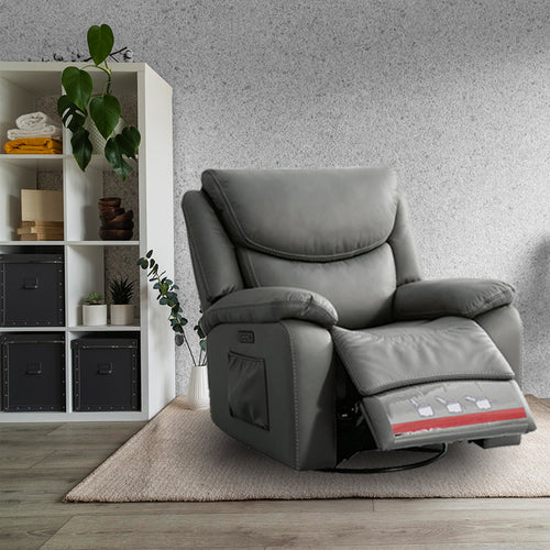 Grey swivel glider home lounge recliner on sale