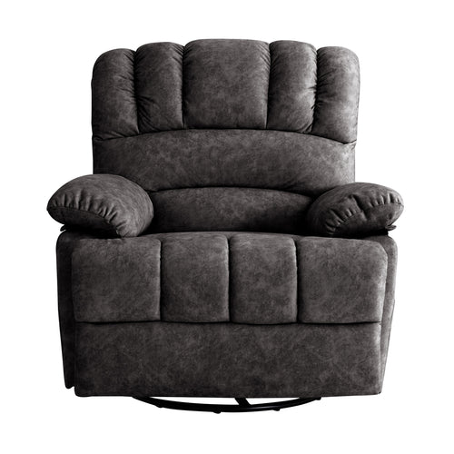 Beige Oversized Wide 360 Degree Swvivel Recliner Chair