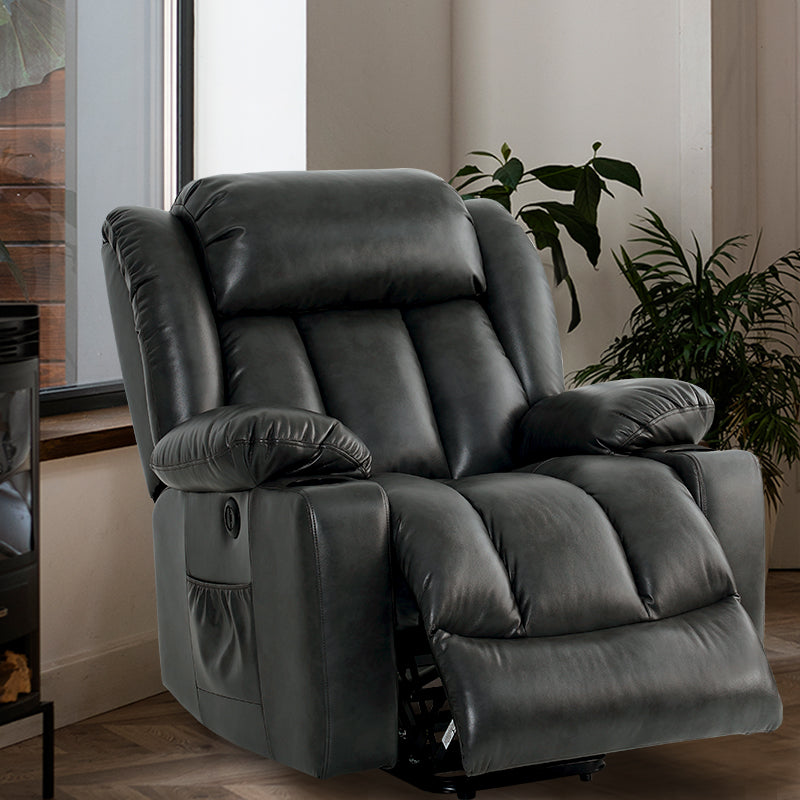 Top selling brown functional electric lift recliner with heating and massage for sale at coosleep home