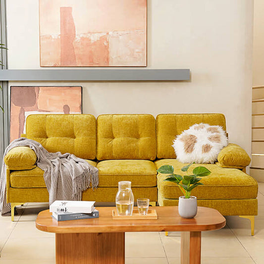 Yellow sectional sofa for sale at coosleephome