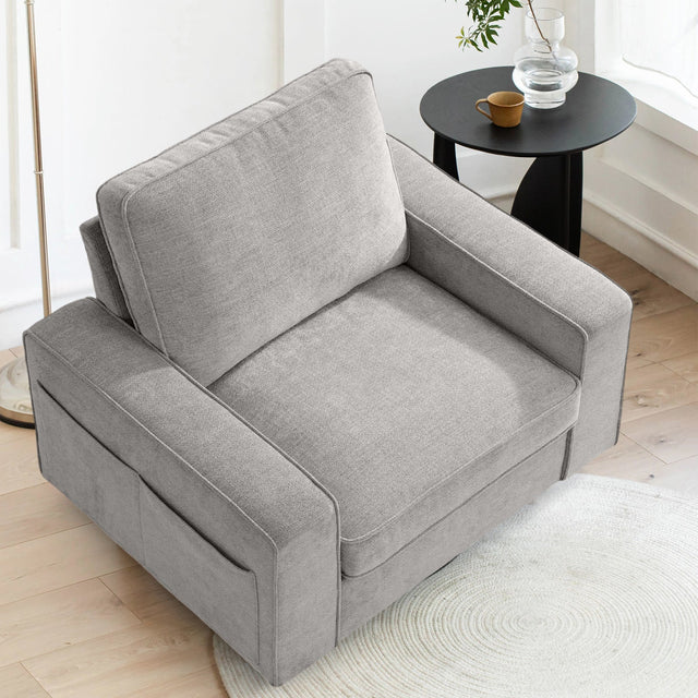 Coosleephome 360 degree Oversized Swivel Accent Chair Armchair for Living Room
