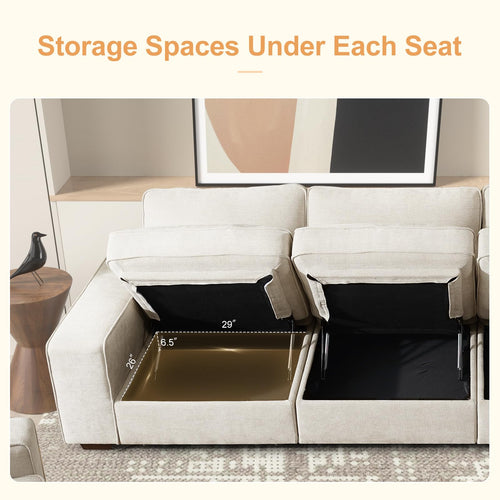 COOSLEEPHOME 2 Seater Loveseat Sofa with Storage Layer