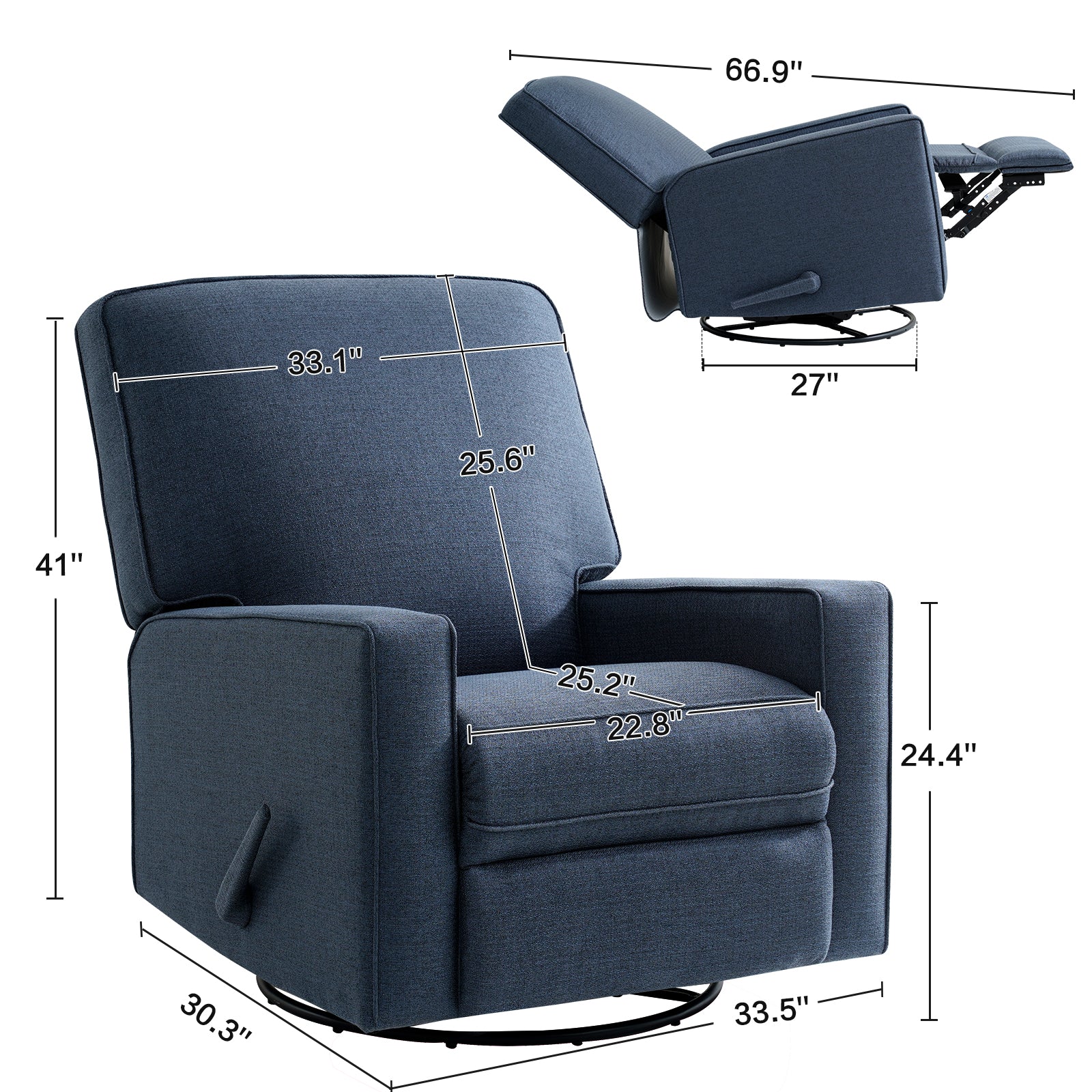 Plus size best sale rocker recliner