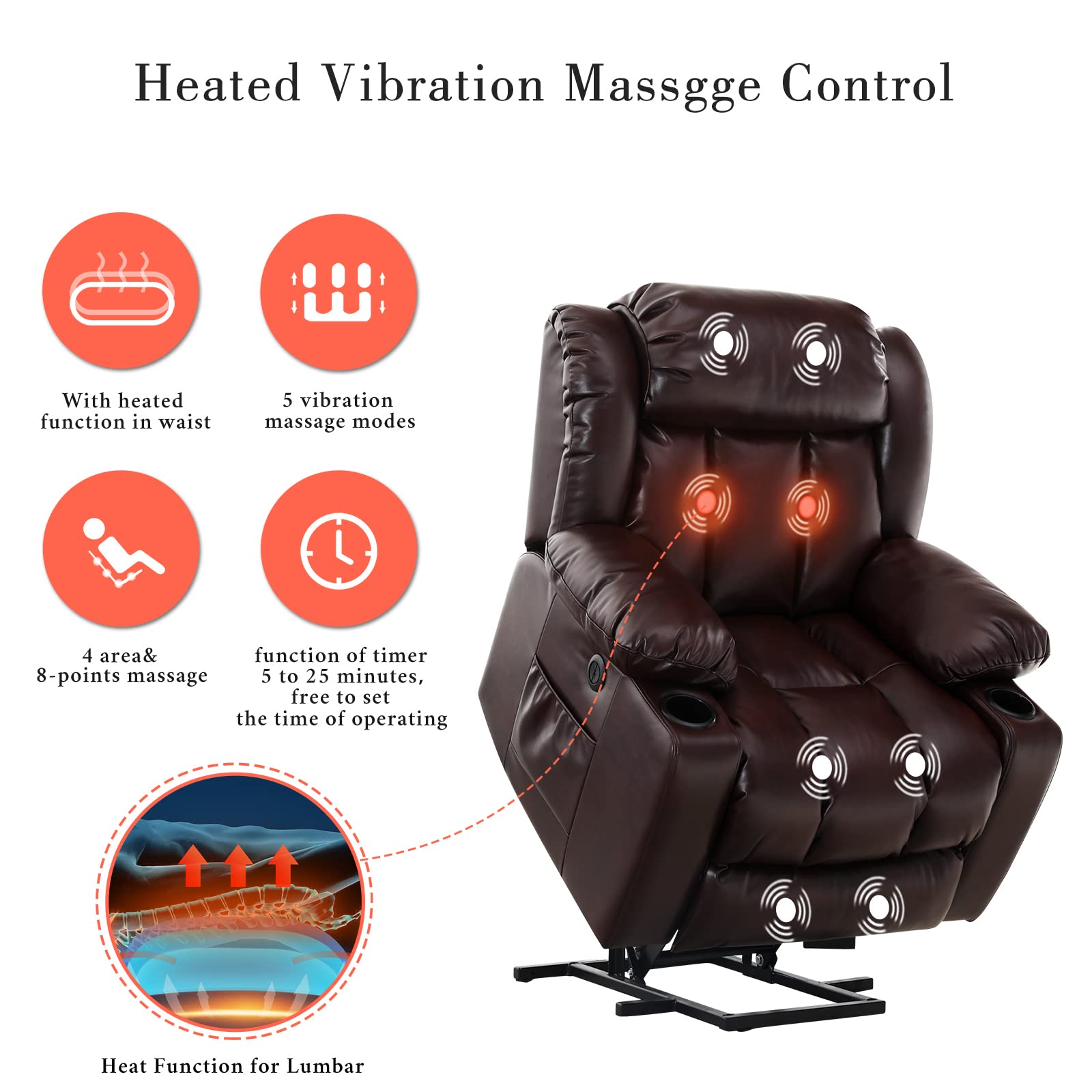 Large discount massage recliner